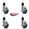 Service Caster 4'' Thermoplastic Rubber Swivel 1-3/4'' Expanding Stem Caster Set with Brake, 4PK SCC-EX20S414-TPRB-TLB-134-4 - alternate 4